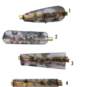 Κοκαλακια hair clips από υγρό γυαλί με αποξηραμένα λουλούδια - μέταλλο, hair clips - 2
