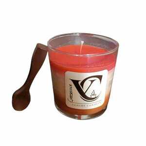 Κερί σόγιας σε γυάλινο ποτήρι με άρωμα cheesecake 250g - αρωματικά κεριά, κεριά σε βαζάκια - 2