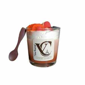 Κερί σόγιας σε γυάλινο ποτήρι με άρωμα τάρτας φρούτων 250g - αρωματικά κεριά, κεριά σε βαζάκια