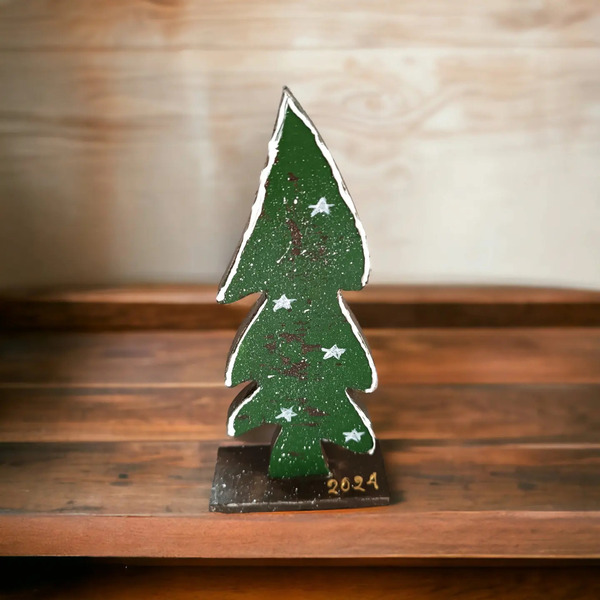 Χριστουγεννιάτικο δέντρο πράσινο - ξύλο, διακοσμητικά, δέντρο - 2