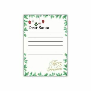 Ψηφιακό εκτυπώσιμο γράμμα Dear Santa /Εκτυπώσιμο Α4 /PDF - φύλλα εργασίας
