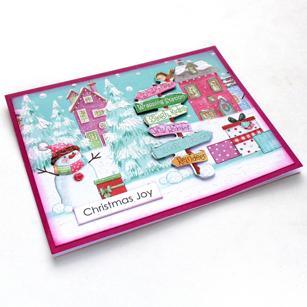 Χριστουγεννιάτικη ευχετήρια κάρτα "Christmas Joy" - χαρτί, scrapbooking, ευχετήριες κάρτες - 3