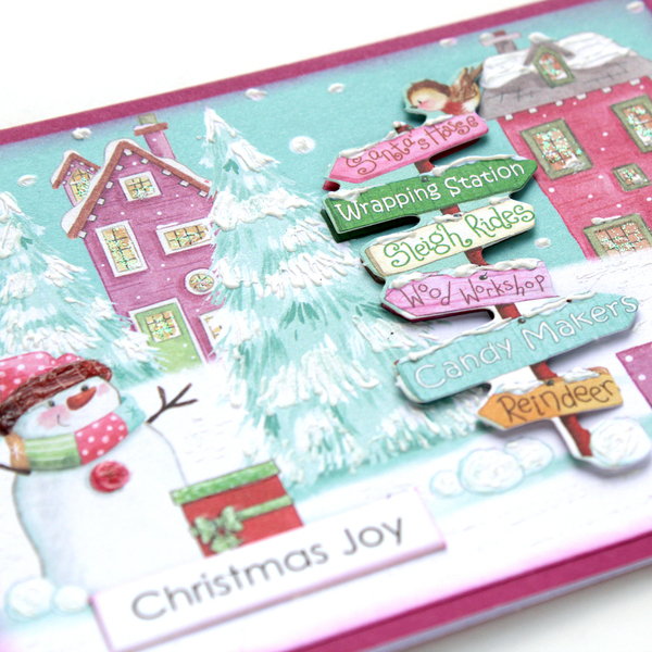 Χριστουγεννιάτικη ευχετήρια κάρτα "Christmas Joy" - χαρτί, scrapbooking, ευχετήριες κάρτες - 4