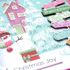 Χριστουγεννιάτικη ευχετήρια κάρτα "Christmas Joy" - χαρτί, scrapbooking, ευχετήριες κάρτες - 5
