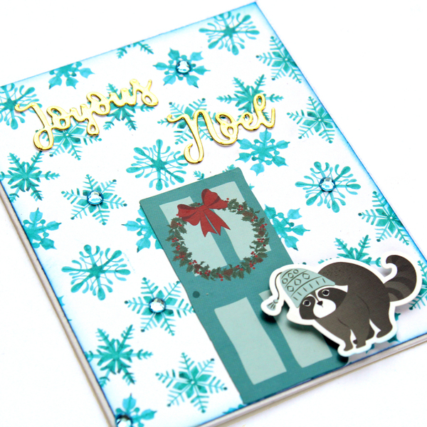 Χριστουγεννιάτικη ευχετήρια κάρτα "Joyous Noel" - χαρτί, scrapbooking, ευχετήριες κάρτες - 2