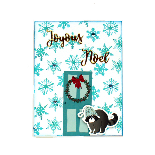 Χριστουγεννιάτικη ευχετήρια κάρτα "Joyous Noel" - χαρτί, scrapbooking, ευχετήριες κάρτες - 3