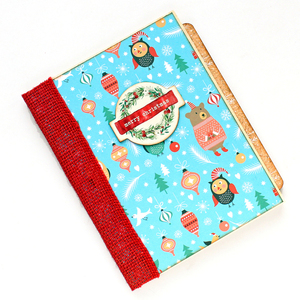 Χριστουγεννιάτικό μίνι άλμπουμ "Merry Christmas" με κόκκινη ράχη - χαρτί, άλμπουμ, για φωτογραφίες, χριστουγεννιάτικα δώρα, scrapbooking