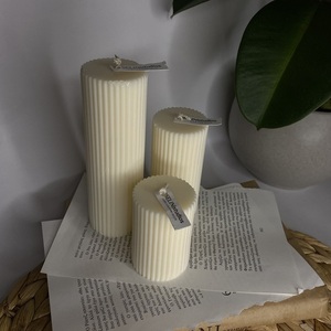 Διακοσμητικά κεριά Pillar / pillar candle set - αρωματικά κεριά, διακοσμητικά, vegan κεριά - 2