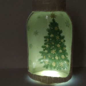Χριστουγεννιάτικο γυάλινο βάζο - γυαλί, διακοσμητικά, δέντρο - 3