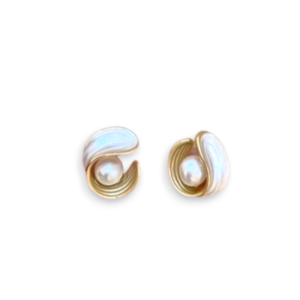 Elegant earrings σκουλαρίκια με πέρλα - ορείχαλκος, ασήμι 925, boho, πέρλες, νυφικά