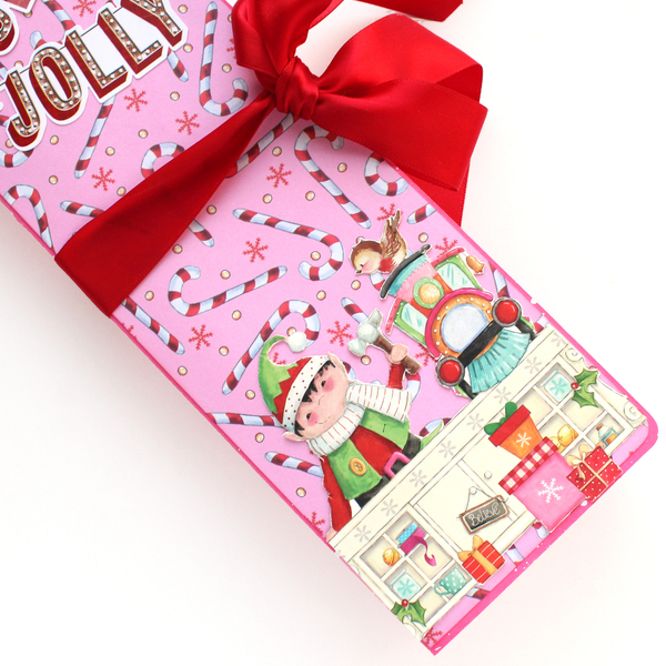 Ημερολόγιο αντίστροφης μέτρησης για τα Χριστούγεννα με φάκελους - Advent calendar "Holly Jolly" - χαρτί, άλμπουμ, scrapbooking - 5