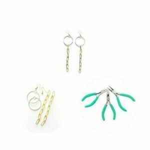 DIY KIT ΚΟΣΜΗΜΑΤΩΝ "THE FLORENCE EARRINGS" - αλυσίδες, ατσάλι, boho, κρεμαστά, zamak