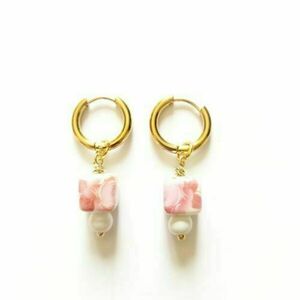 DIY KIT ΚΟΣΜΗΜΑΤΩΝ "THE PINK FLOWER POWER EARRINGS" - κρίκοι, καθημερινό, λουλούδι, ατσάλι - 3