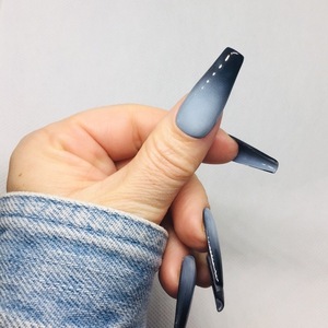 Press On Nails - Black Ombre Fog - 2