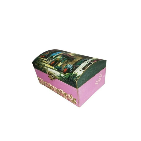 Κουτί Ξύλινο αποθήκευσης κοσμημάτων -Μπιζουτιέρα Σπίτι - ξύλο, οργάνωση & αποθήκευση, δώρα για γυναίκες, πρακτικό δωρο - 4