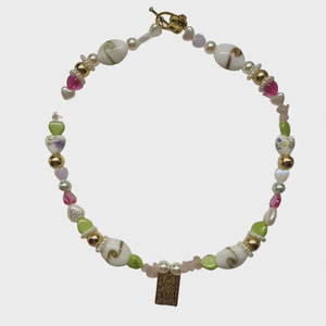 "The fairy pink stars" necklace - αστέρι, χάντρες, κοντά, φθηνά, μενταγιόν - 2