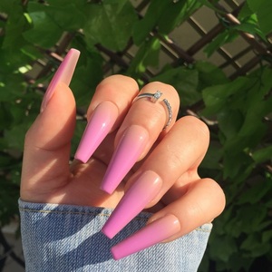 Press On Nails - Pink Ombre - μακιγιάζ και νύχια - 2