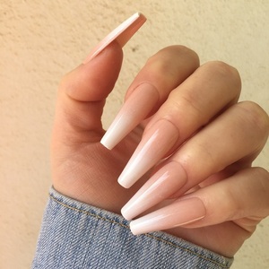 Μπεζ Ομπρε Νυχια - Press On Nails - Babyboomer Beige - μακιγιάζ και νύχια - 2