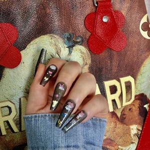Press On Nails - Black My Melody - 2