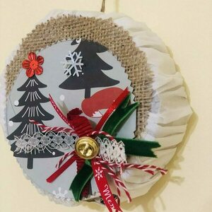 Χριστουγεννιάτικη πινιάτα(μίνι 13εκ) - χαρτί, πινιάτες, δασκάλα, χριστουγεννιάτικα δώρα, προσωποποιημένα - 2