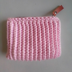 Πλεκτό πορτοφόλι - Crochet purse mini - νήμα, πορτοφόλια