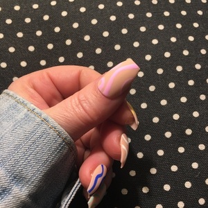 Press-On Tips Νυχιών - Press On Nails - Abstract Lines 10 τμχ 0031 - 3