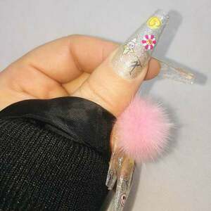 Press On Nails - Murakami Glitter Jelly with PomPon - 2