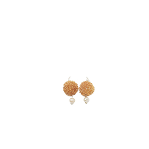 Σκουλαρίκι Κρεμαστό Μπάλα Μαργαριτάρι Ορείχαλκος - μαργαριτάρι, ασήμι 925, κρεμαστά, γάντζος