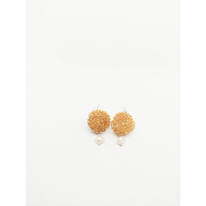 Σκουλαρίκι Κρεμαστό Μπάλα Μαργαριτάρι Ορείχαλκος - μαργαριτάρι, ασήμι 925, κρεμαστά, γάντζος - 4