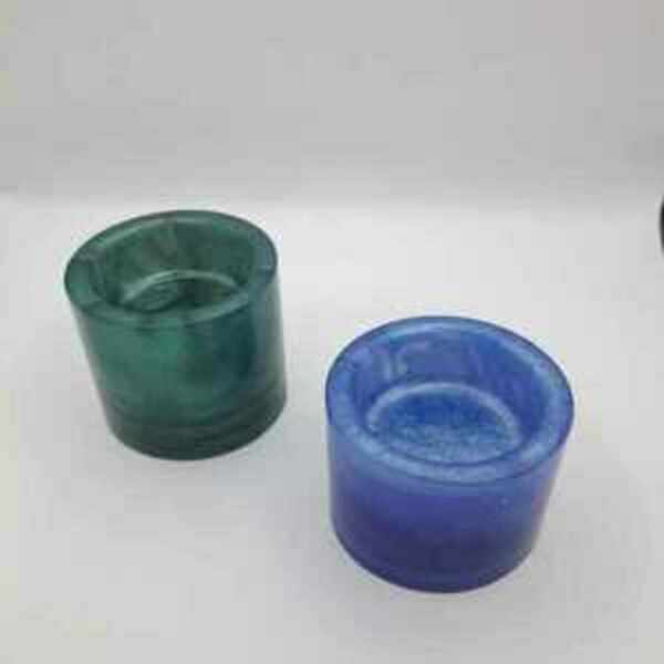 Βάση για ρεσώ σε πράσινο κ μωβ χρώμα από υγρό γυαλί 5.8cm Χ 5.6cm - ρητίνη, δωράκι, βάσεις για ρεσώ, πιατάκια & δίσκοι - 2