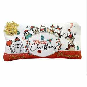 Υφασμάτινη Χριστουγεννιάτικη Κασετίνα γούρι δώρο για την Νονά με όνομα - ύφασμα, νονά, γούρια, προσωποποιημένα