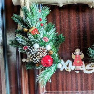 Κρεμαστό Χριστουγεννιάτικο out door - ξύλο, στεφάνια, διακοσμητικά, δέντρο - 2