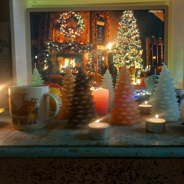 Αρωματικό Κερί Χριστουγεννιατικο Δέντρο 250γρ. - ρητίνη, νονά, δασκάλα, κεριά & κηροπήγια, δέντρο - 2