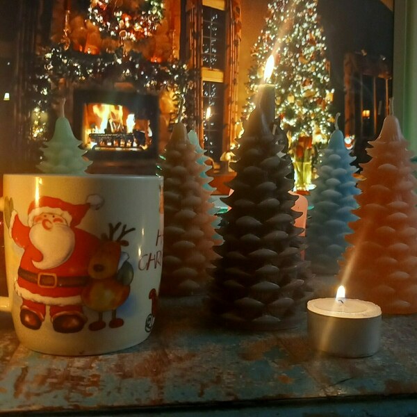 Αρωματικό Κερί Χριστουγεννιατικο Δέντρο 250γρ. - ρητίνη, νονά, δασκάλα, κεριά & κηροπήγια, δέντρο - 3