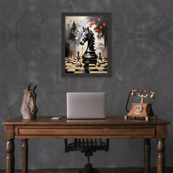 "Chess" - Καμβάς 50x70 - Συλλεκτικό Αριθμημένο Αντίτυπο - πίνακες & κάδρα, καμβάς, πίνακες ζωγραφικής - 2