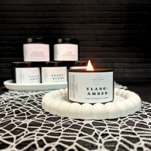 Black tin Αρωματικό κερί σόγιας 100g - αρωματικά κεριά, χριστουγεννιάτικα δώρα, κερί σόγιας, 100% φυτικό - 2