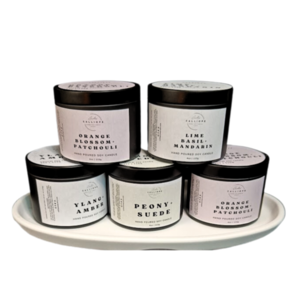 Black tin Αρωματικό κερί σόγιας 100g - αρωματικά κεριά, χριστουγεννιάτικα δώρα, κερί σόγιας, 100% φυτικό - 4