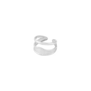 Δαχτυλίδι Αυξομειούμενο Ατσάλινο "Silver Crown" - επάργυρα, γεωμετρικά σχέδια, ατσάλι, boho, αυξομειούμενα