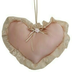 Χειροποίητο διακοσμητικό μαξιλαράκι - ροζ καρδιά - καρδιά, κορίτσι, μαξιλάρια