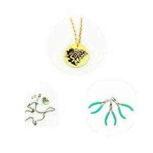 DIY KIT ΚΟΣΜΗΜΑΤΩΝ "THE SUPER MAMA NECKLACE" ΜΕ ΕΡΓΑΛΕΙΑ - μαμά, ατσάλι, layering, DIY