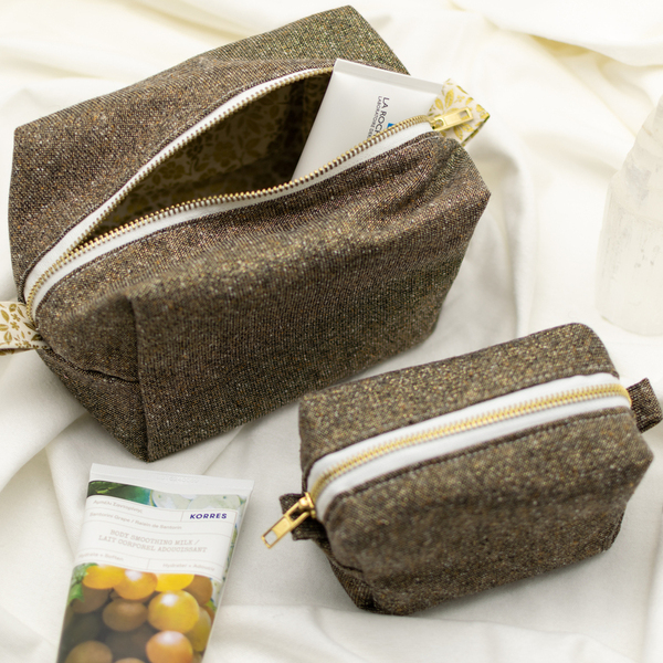 Μεγάλο Νεσεσέρ - Τσαντάκι Καλλυντικών - Box Pouch - Δώρο για τη Νονά - Δώρο για τη Μαμά - ύφασμα, καλλυντικών, ταξιδίου, υφασμάτινο νεσεσέρ - 5