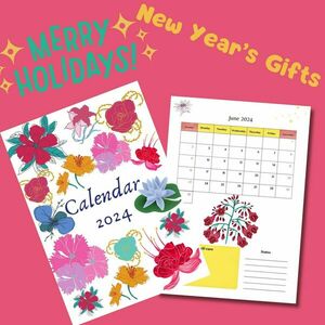 Ημερολόγιο 2024 με λουλούδια - ημερολόγια