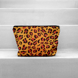 Νεσεσέρ Υφασμάτινο Animal Print Πορτοκαλί 25x17 - ύφασμα, καλλυντικών, ταξιδίου