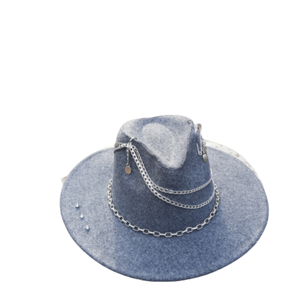 Grey chain hat - τσόχα, καπέλο - 2