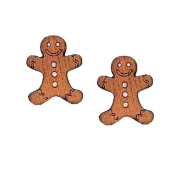 ΧΡΙΣΤΟΥΓΕΝΝΙΑΤΙΚΑ ΣΚΟΥΛΑΡΙΚΙΑ ΞΥΛΙΝΑ ΜΠΙΣΚΟΤΑΚΙΑ 1cm(gingerbread man) - ξύλο, καρφωτά, μικρά, χριστουγεννιάτικα δώρα, φθηνά