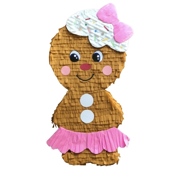 Πινιάτα χριστουγεννιάτικο μπισκότο gingerbread ύψος 52 εκ. - κορίτσι, πινιάτες
