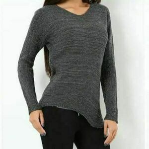 Querencia fashion Πλεκτή Γυναικεία μπλούζα 1007 - βαμβάκι, ακρυλικό, crop top, μακρυμάνικες