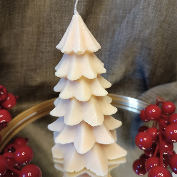 Χριστουγεννιάτικο δέντρο από κερί σόγιας - χριστουγεννιάτικο δέντρο, αρωματικά κεριά, αρωματικό χώρου, soy candle, vegan κεριά