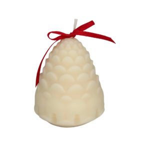 Χριστουγεννιάτικο Κερί Κουκουνάρι, Christmas Candle Kaimemellei, μπεζ, 8 αρώματα - ύφασμα, κουκουνάρι, κεριά & κηροπήγια, vegan κεριά