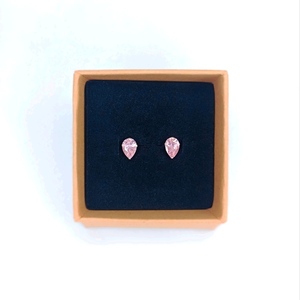 Ασημένια 925° σκουλαρίκια με ροζ πετρούλα σε σχήμα σταγόνας - στρας, ασήμι 925, σταγόνα, μικρά, φθηνά - 3